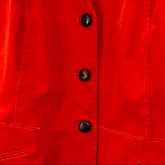 Talbots Classic Velvet Deep Orange Blazer Size 12p - Picture 3 of 8